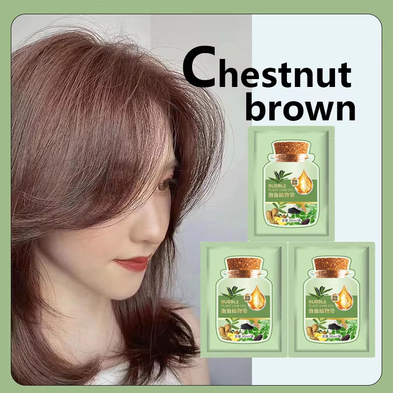 Transform Your Look in Just 5 Minutes with Our Pure Natural Herbal Hair Dye Shampoo - Non-Irritating, Nourishing, and Perfect for All Hair Types!